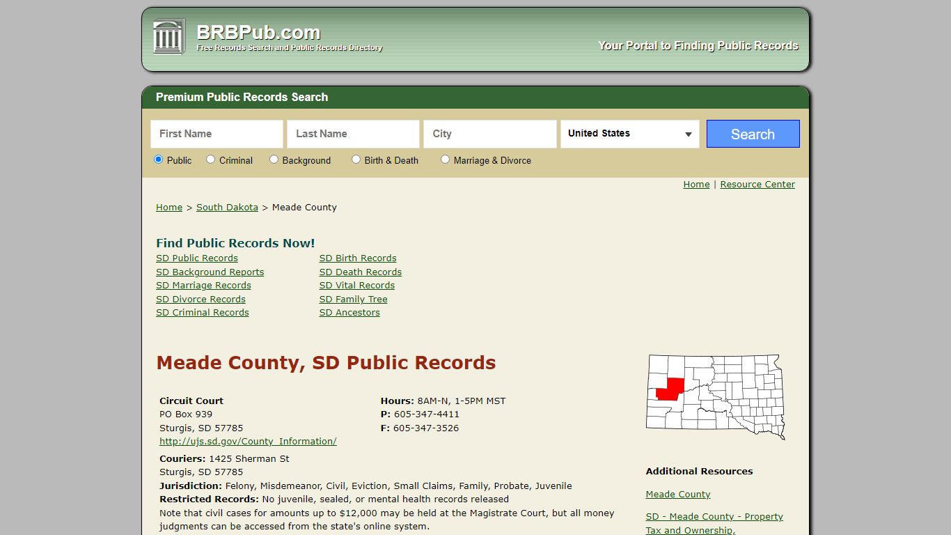 Meade County Public Records | Search South Dakota ...